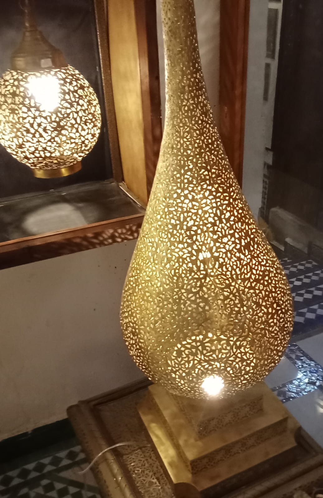 Brass Table Lantern